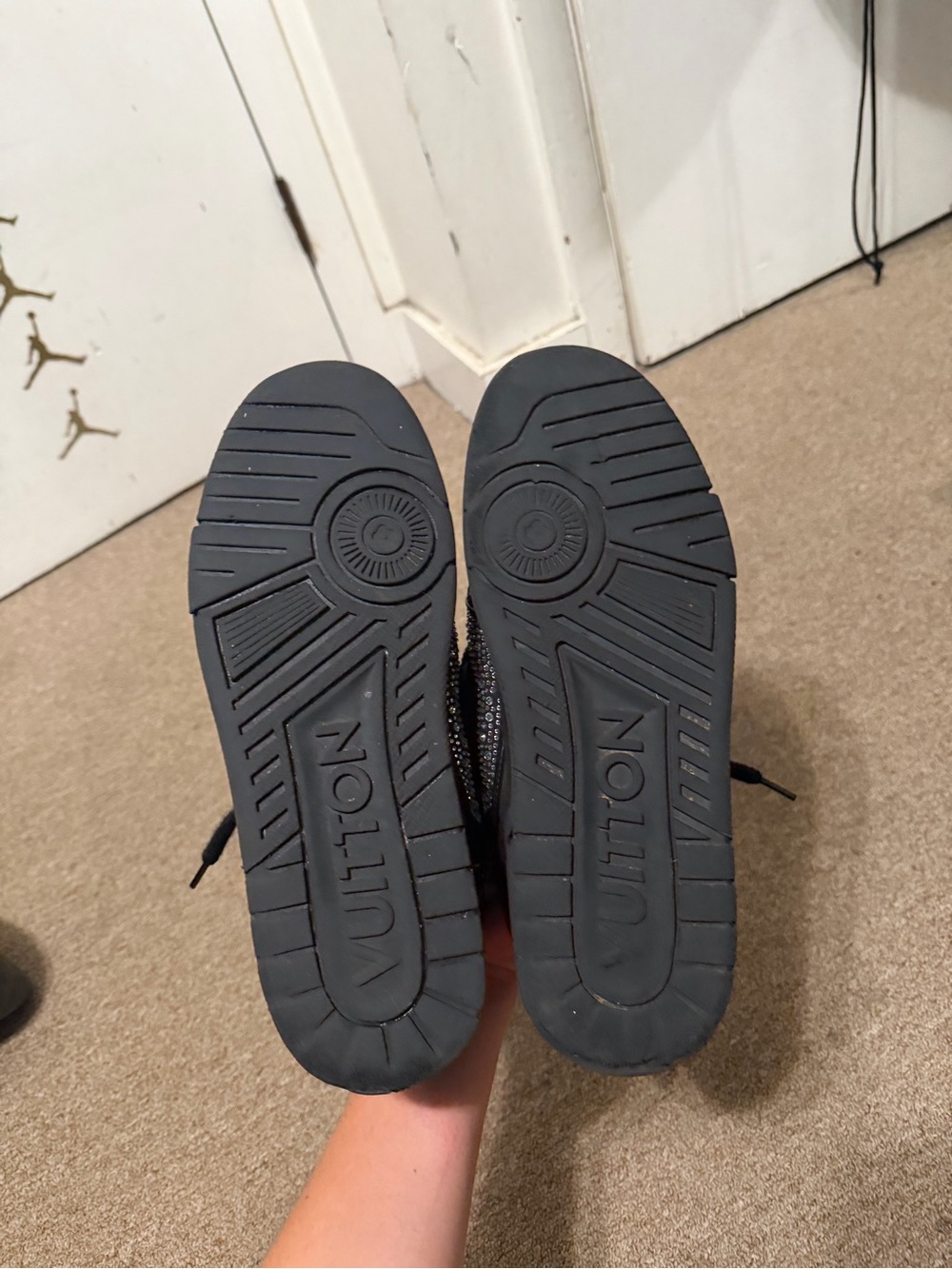 Louis Vuitton Black Sparkle Sneakers - Picture 6 of 6